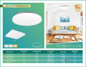 Đèn LED ốp trần Ánh Trăng giá
