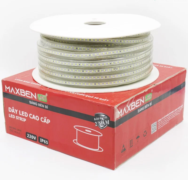 Mẫu đèn Led dây 2835 120Led/M 220V Maxben