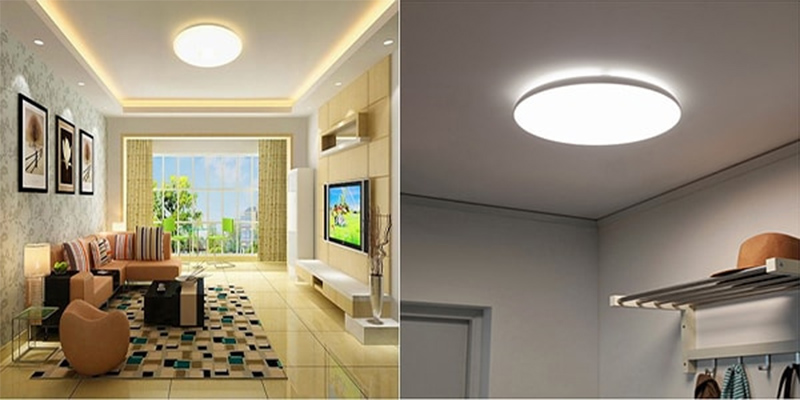 Đèn Led ốp trần tròn tinh tế sử dụng trong nhiều không gian