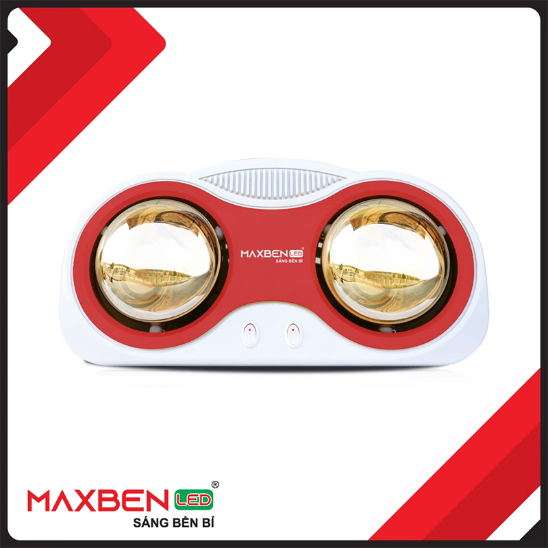 Đèn sưởi nhà tắm Maxben 2 bóng