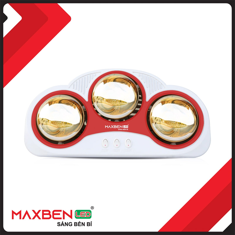 Đèn sưởi nhà tắm 3 bóng Maxben